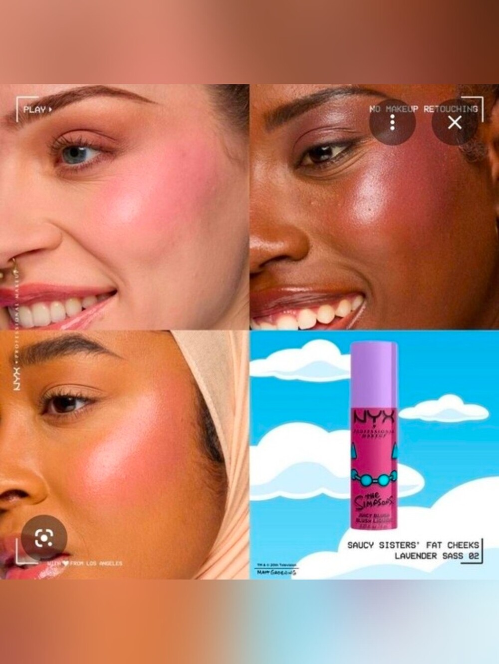 NYX x The Simpsons Juicy Blush Liquid – Lavender Sass 0.27fl Oz BNIB